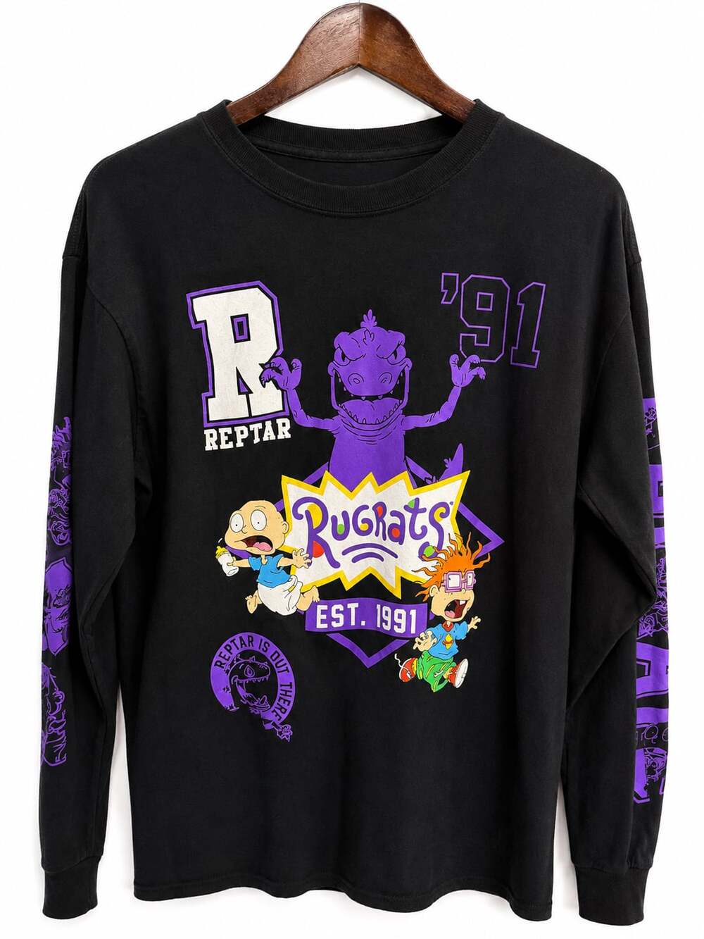 Nickelodeon Rugrats Reptar EST. 1991 Med Long Sleeve Shirt (L2)